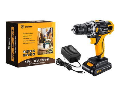 DEKO Perceuse Visseuse Sans Fil 12V-20V - Couple 42 Nm - Mandrin 10 mm - Manuzen