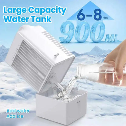 Ventilateur Portable Avec Brumisateur 3 Vit Oscillation 90 Deg Réservoir 900 Ml