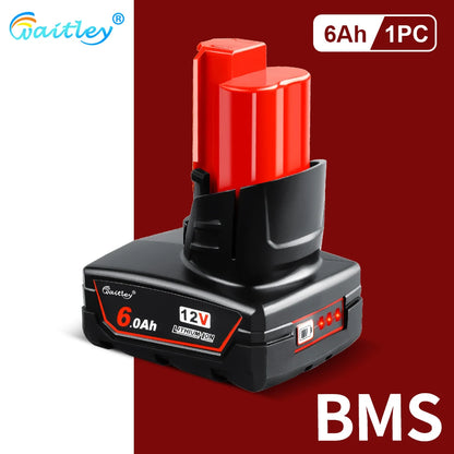 Batterie Li-Ion M12 Milwaukee 6Ah et 9Ah 12V Pour Outils M12 Autonomie Prolongée 1 batterie 6Ah France