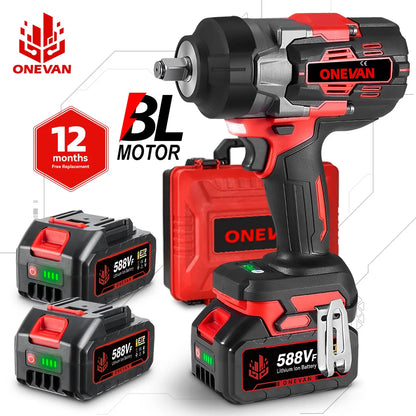 ONEVAN Clé À Chocs 1/2 Pouce 2800 Nm Brushless, Couple Fort, Makita 18V - Manuzen