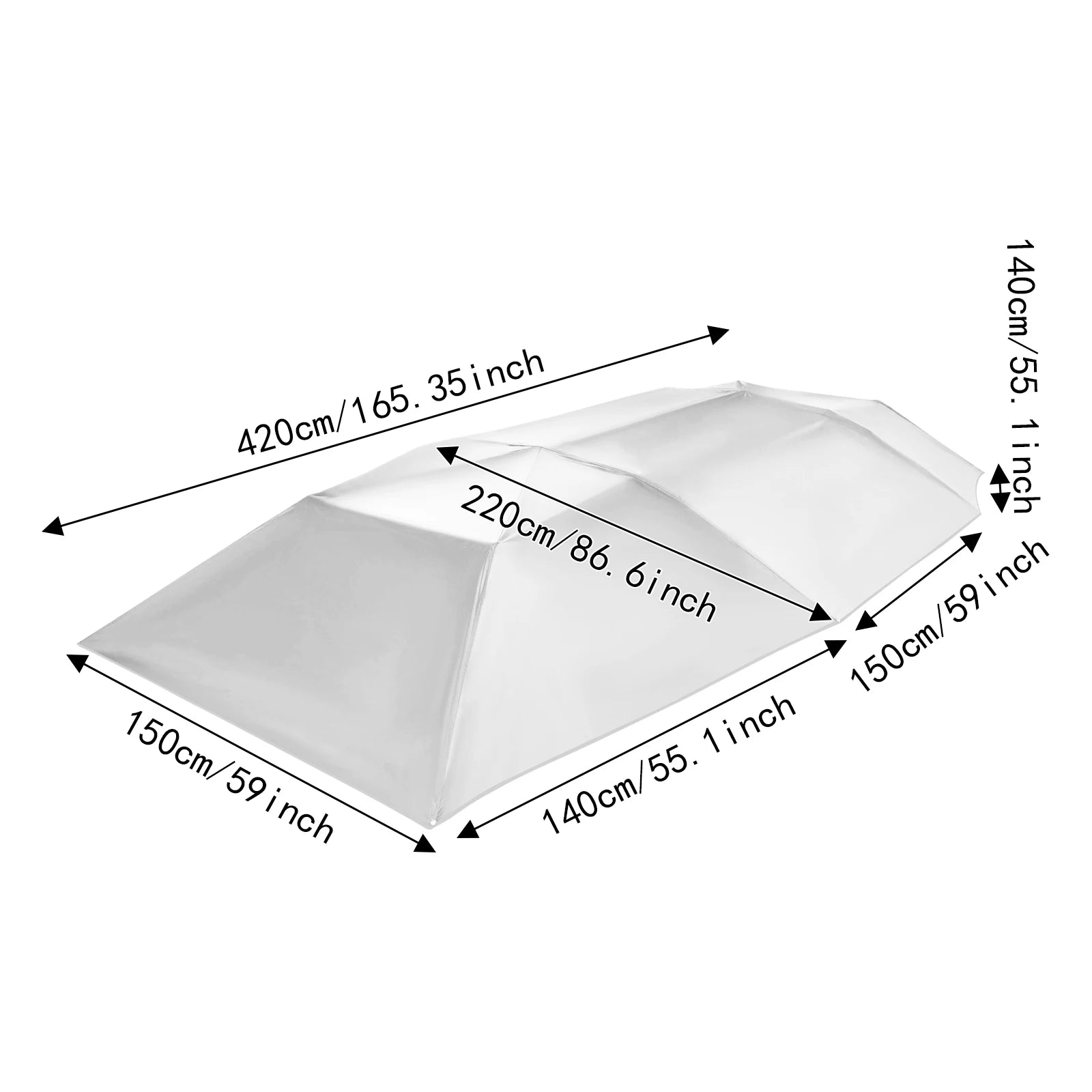 Tente de Voiture Amovible Pliable Abri Portable et Protection Solaire