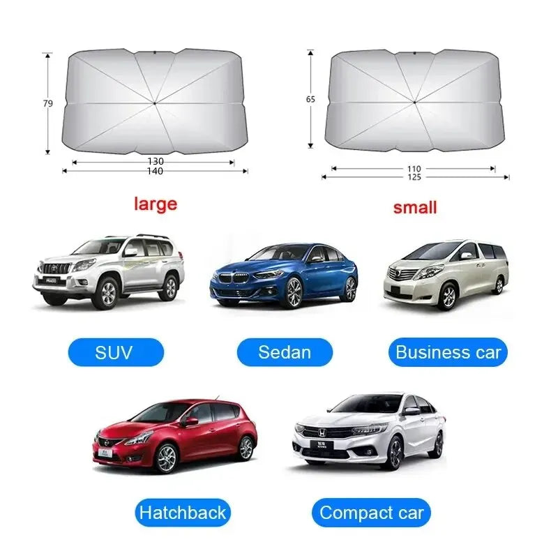 Parasol Voiture Pliable Parebrise Protection Solaire Vitres
