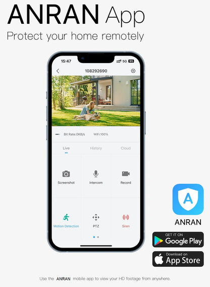 Caméra extérieure sur batterie 3 MP – Wi-Fi 2,4 GHz, IP66
