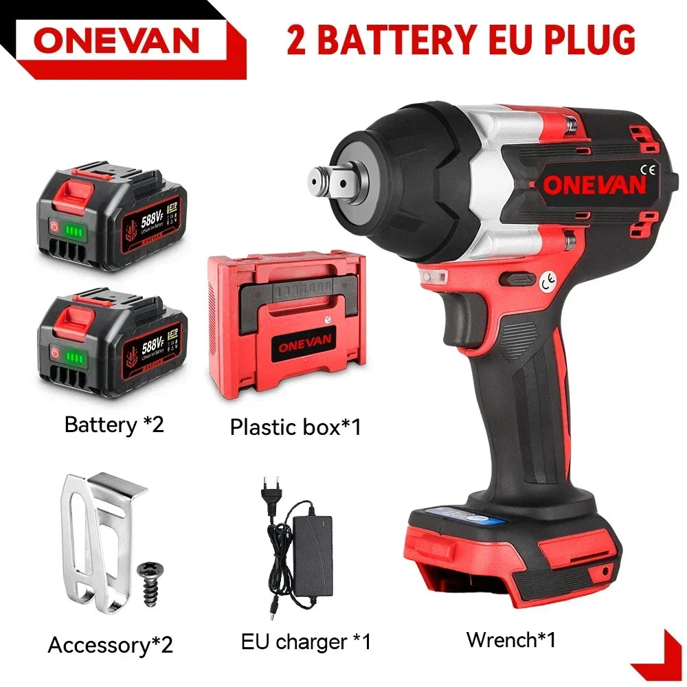 Onevan Clé À Chocs Brushless Couple 1800 Nm 3 Vitesses 1 2 Makita 18V 2 Battery PlasticBox 1500 w 1800 nm 18v 2 3 vitesses 7700 ipm _Hi_chtgptapp_optimised_this_description-generator _Hi_chtgptapp_optimised_this_seo-meta-description _Hi_chtgptapp_optimised_this_seo-meta-title _Hi_chtgptapp_optimised_this_tags-generator _Hi_chtgptapp_optimised_this_title-generator batterie incluse boulons carré 1 clé à chocs compatible makita 18v couple élevé dévissage m12 m16 moteur brushless sans fil serrage