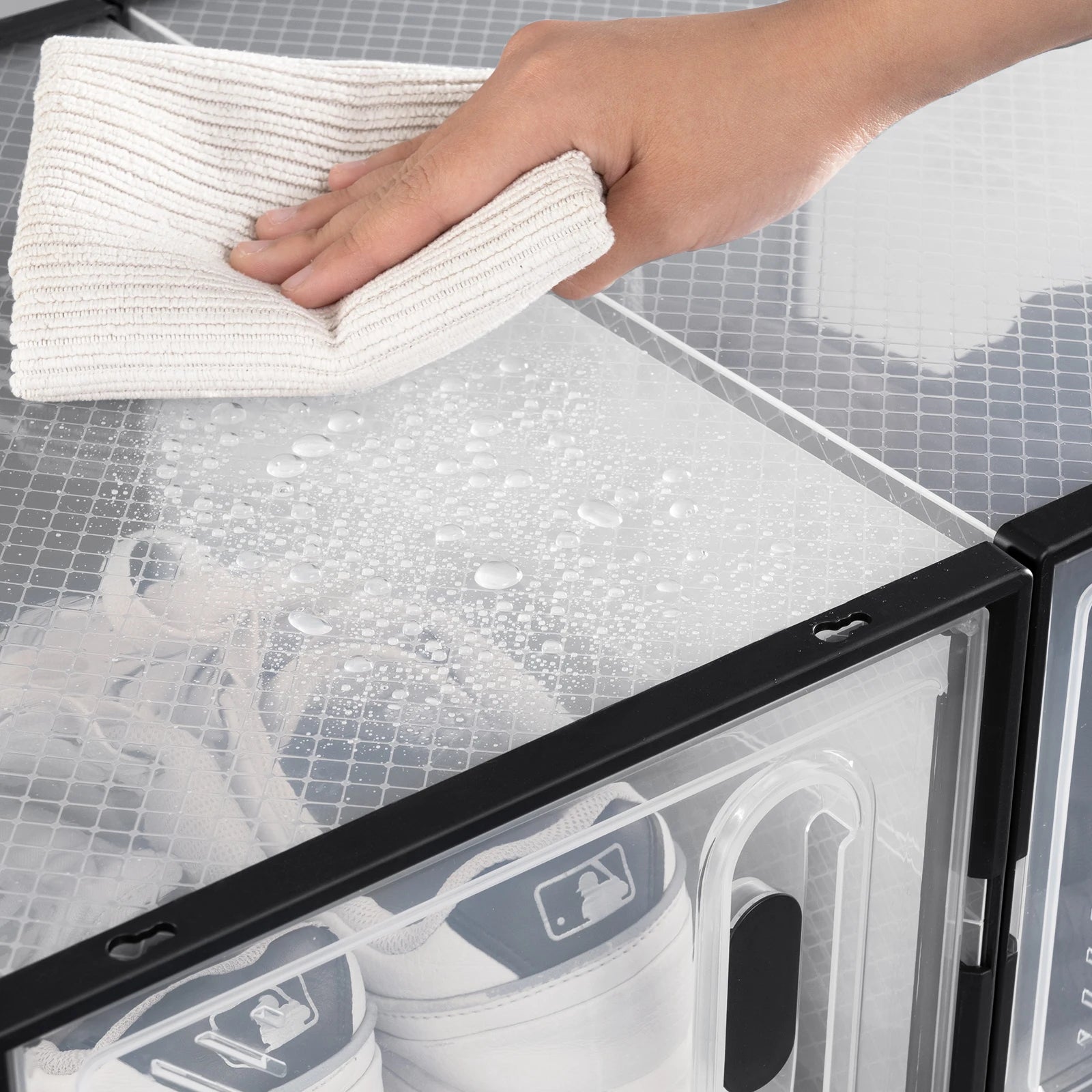 WOLTU Boîtes À Chaussures Pliables Magnétiques Avec Porte Transparent