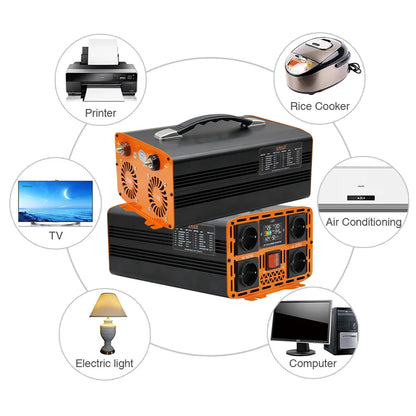 Onduleur Sinusoïdal Pur 4000W 5000W 7000W 9000W 12V 24V DC Vers 220V