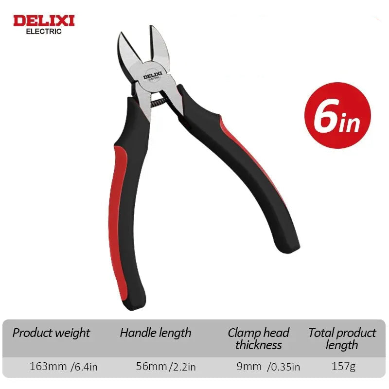 DELIXI Pince Multifonction Électrique Coupe Nette, Grande Ouverture Câbles - Manuzen