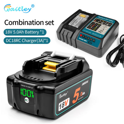 Batterie Waitley 18V Pour Makita Capacité 5/6/9Ah Remplacement Rechargeable Chargeur & batterie 5Ah France