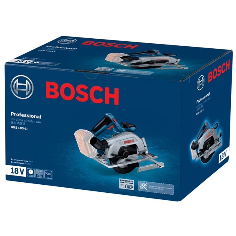 Bosch GKS 185-LI Scie Circulaire Sans Fil Professionnelle, 18V, 165mm - Manuzen