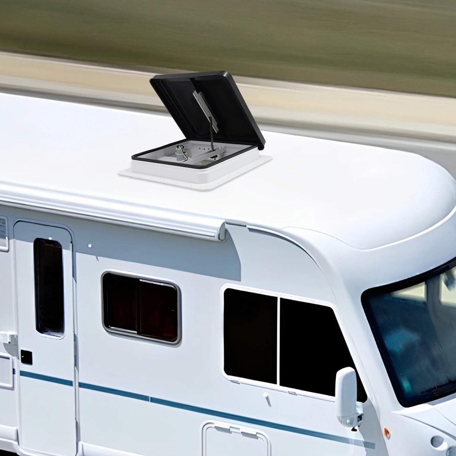 Ventilateur De Toit RV Avec Lucarne 420x420 Mm Camping-car