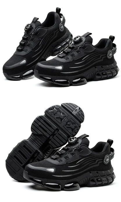 Chaussures De Sécurité À Bouton Rotatif Unisexe Embout Acier 37-48