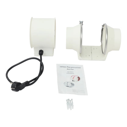 Ventilateur De Conduit 100 Mm 220 V Blanc Pour Salle De Bain