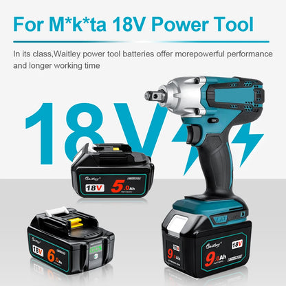 Batterie Waitley 18V Pour Makita Capacité 5/6/9Ah Remplacement Rechargeable