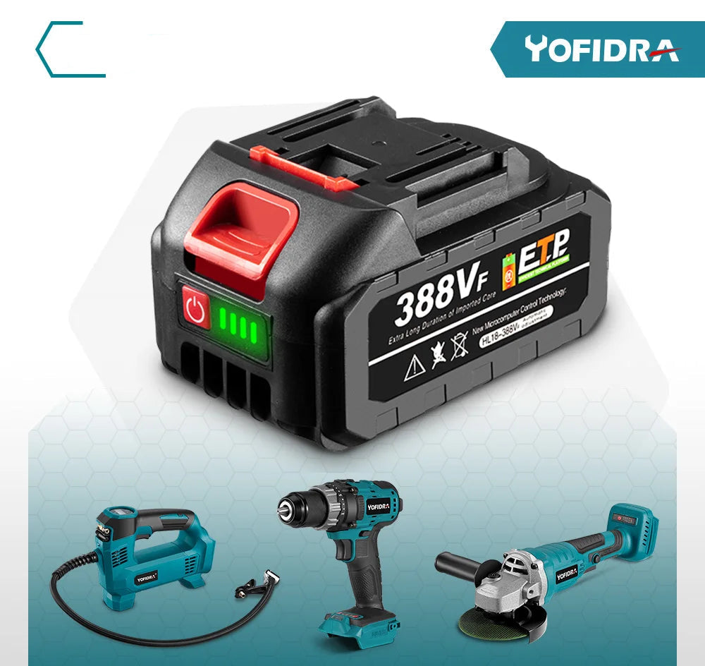Yofidra Batterie Lithium Ion Haute Capacité 18V 21V Remplacement Outils Pro - Manuzen
