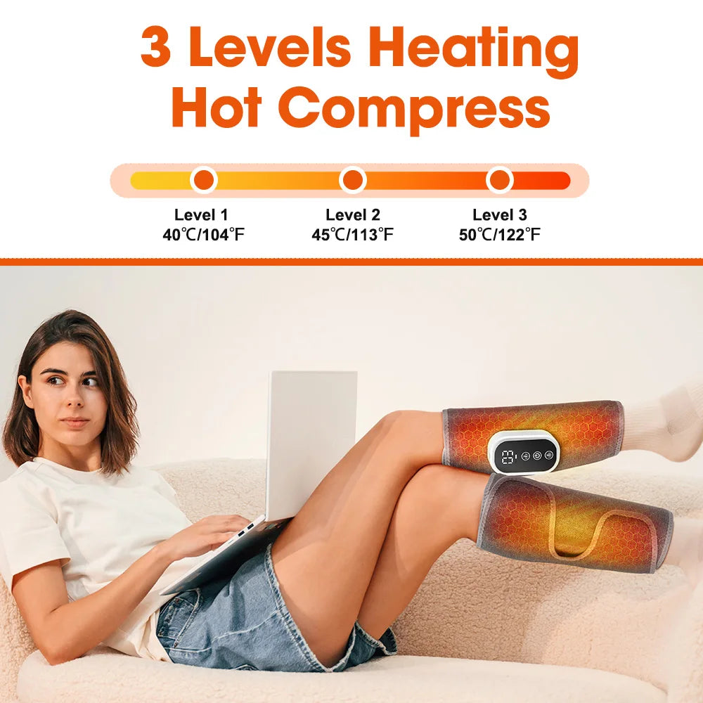 Masseur de mollets sans fil – compression d’air et chaleur