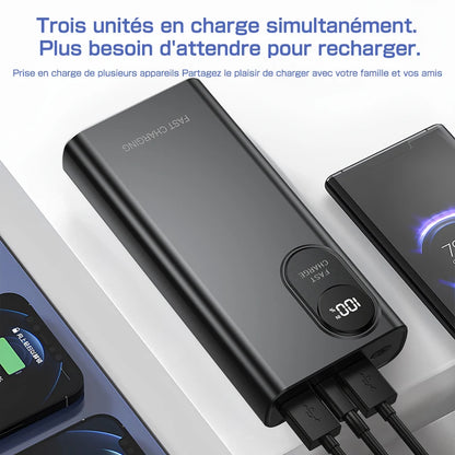 Batterie Externe 58800mAh Charge Rapide Pour 3 Appareils Voyage