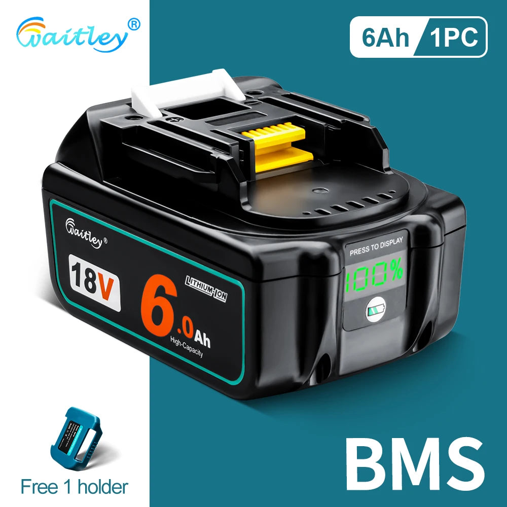 Batterie Waitley 18V Pour Makita Capacité 5/6/9Ah Remplacement Rechargeable 1 PC 6Ah France