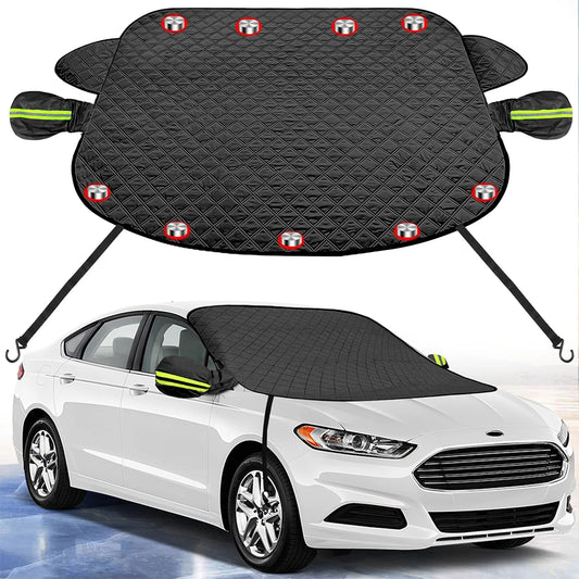 Couverture Voiture Magnétique Avec Sangles Anti Chaleur/Gel Parebrise France