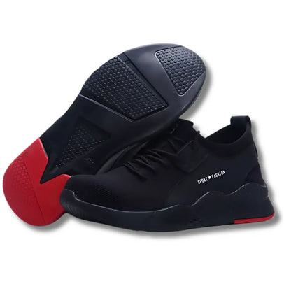 SPORT Fashion - Baskets de sécurité rouges et noires acier anti antid baskets crevaison curit embout fashion noires optimale pour protection rapante rouges semelle sistance sport