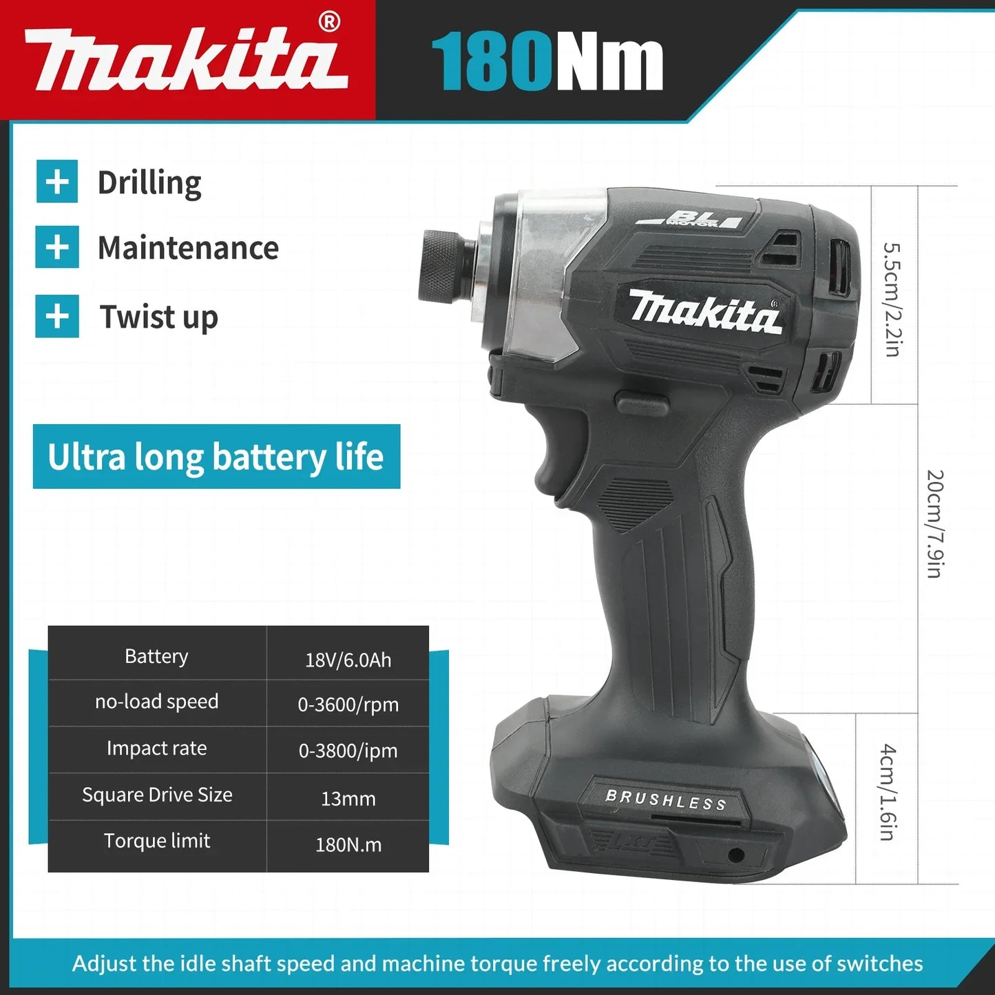 Makita DTD173 18V Visseuse À Chocs 180 Nm, Brushless, LXT Compatible 180 nm 18v _Hi_chtgptapp_optimised_this_description-generator _Hi_chtgptapp_optimised_this_seo-meta-description _Hi_chtgptapp_optimised_this_seo-meta-title _Hi_chtgptapp_optimised_this_tags-generator _Hi_chtgptapp_optimised_this_title-generator batterie batterie non incluse brushless ce dtd173 impact lxt compatible makita sans fil tournevis tournevis sans fil vissage visseuse à chocs