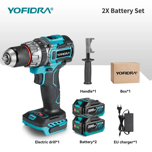 Yofidra Perceuse Visseuse À Percussion 700 Nm Brushless 18V Compatible Makita 2 x Batteries pack-A Allemagne