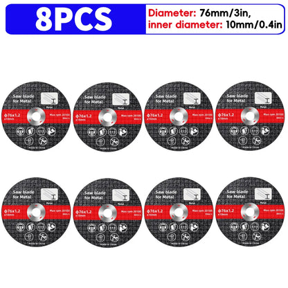 Lame de Scie Électrique 76mm pour Métal Disque de Coupe Rotatif 8PCS Espagne
