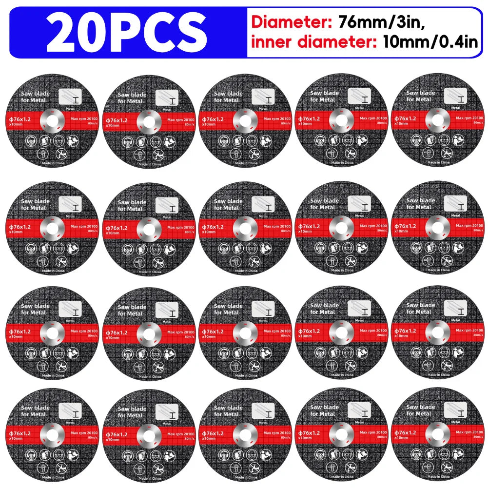 Lame de Scie Électrique 76mm pour Métal Disque de Coupe Rotatif 20PCS Espagne