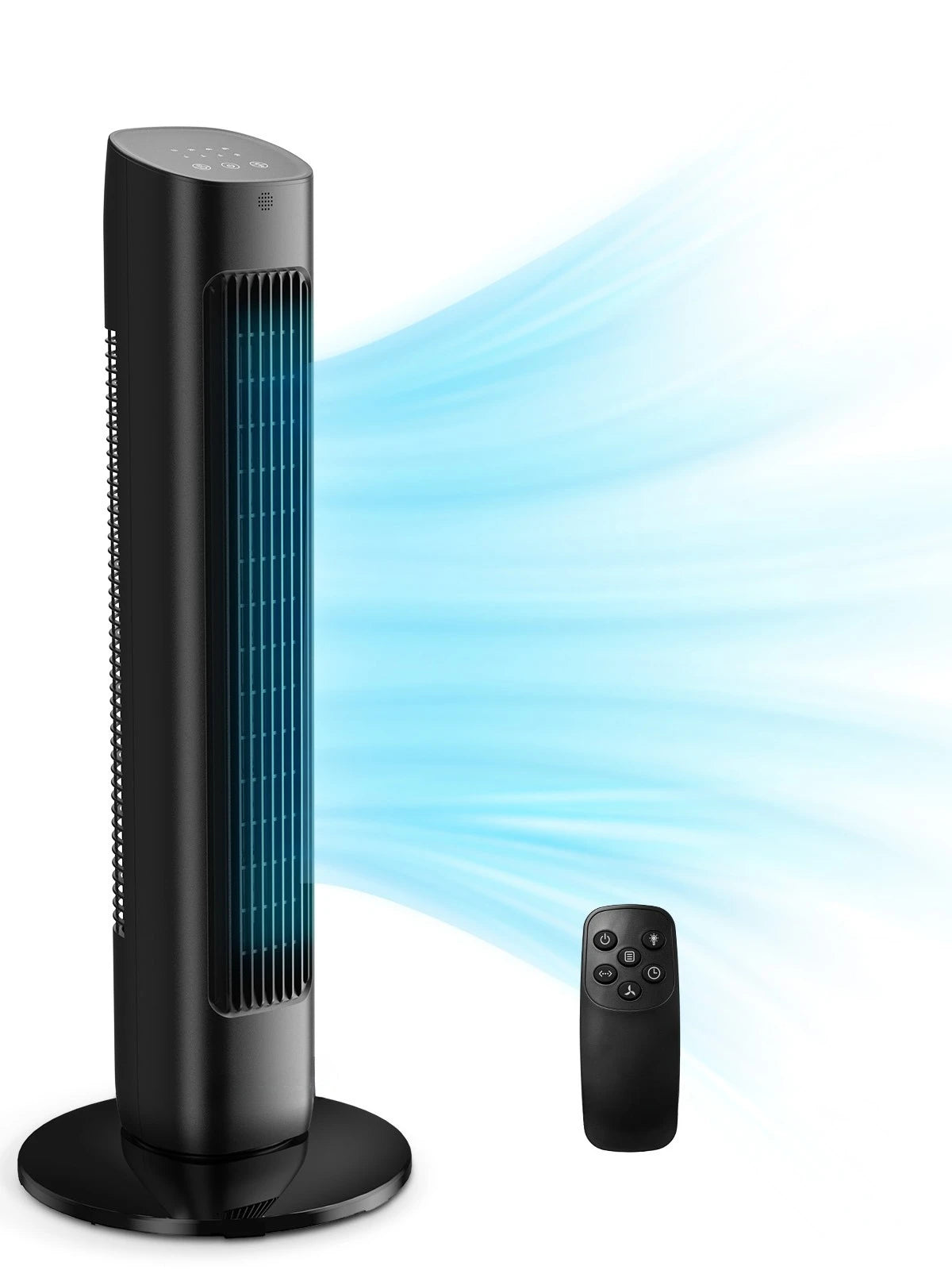 Ventilateur Sans Pales 80 Cm Avec Télécommande Silencieux France noir