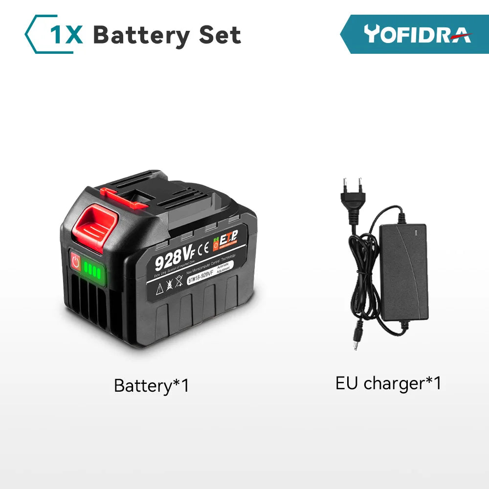 Yofidra Batterie Lithium Ion Haute Capacité 18V 21V Remplacement Outils Pro - Manuzen