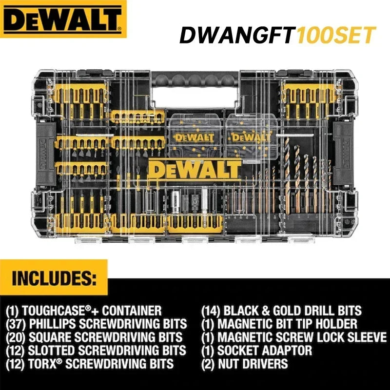 DEWALT FlexTorq 100PC Bit Set Rangement Pro Mèches Bois
