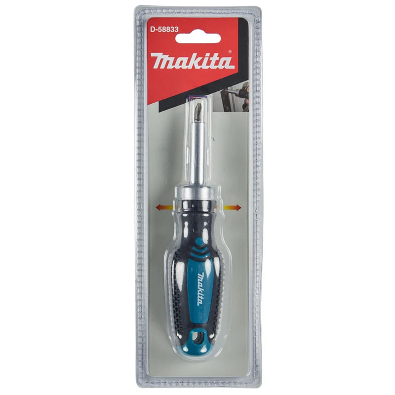 Tournevis Magnétique Cliquet Makita D58833 Embouts Remplaçables et Antidérapant