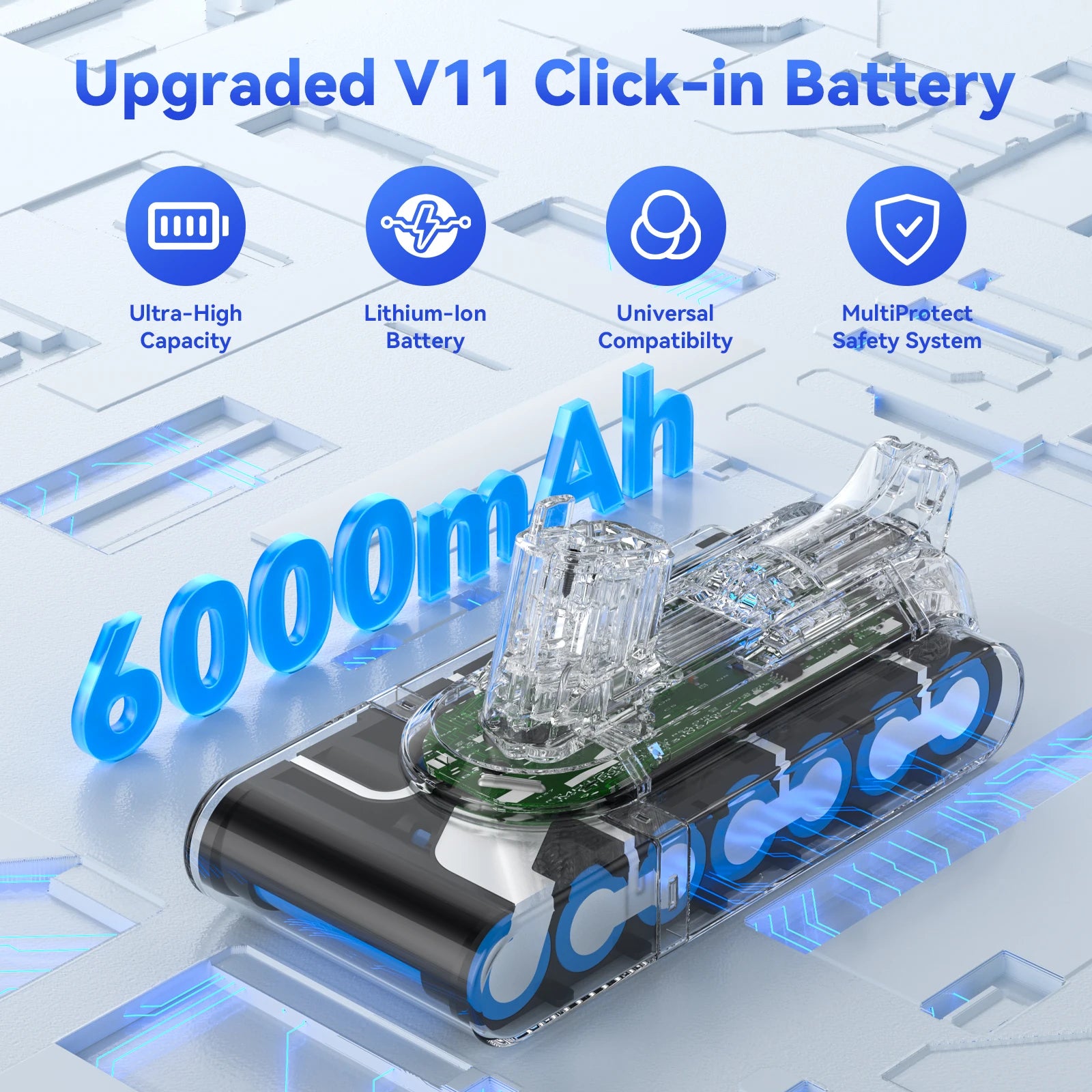 Batterie Dyson V11 25,2V 6000mAh Remplacement Pour Aspirateur