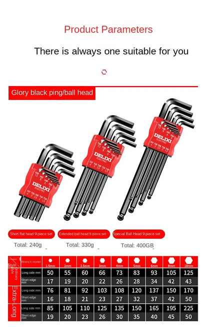 Delixi Electric Jeu De Clés Allen Électriques Couple Élevé Pour Motos Et Vélos - Manuzen