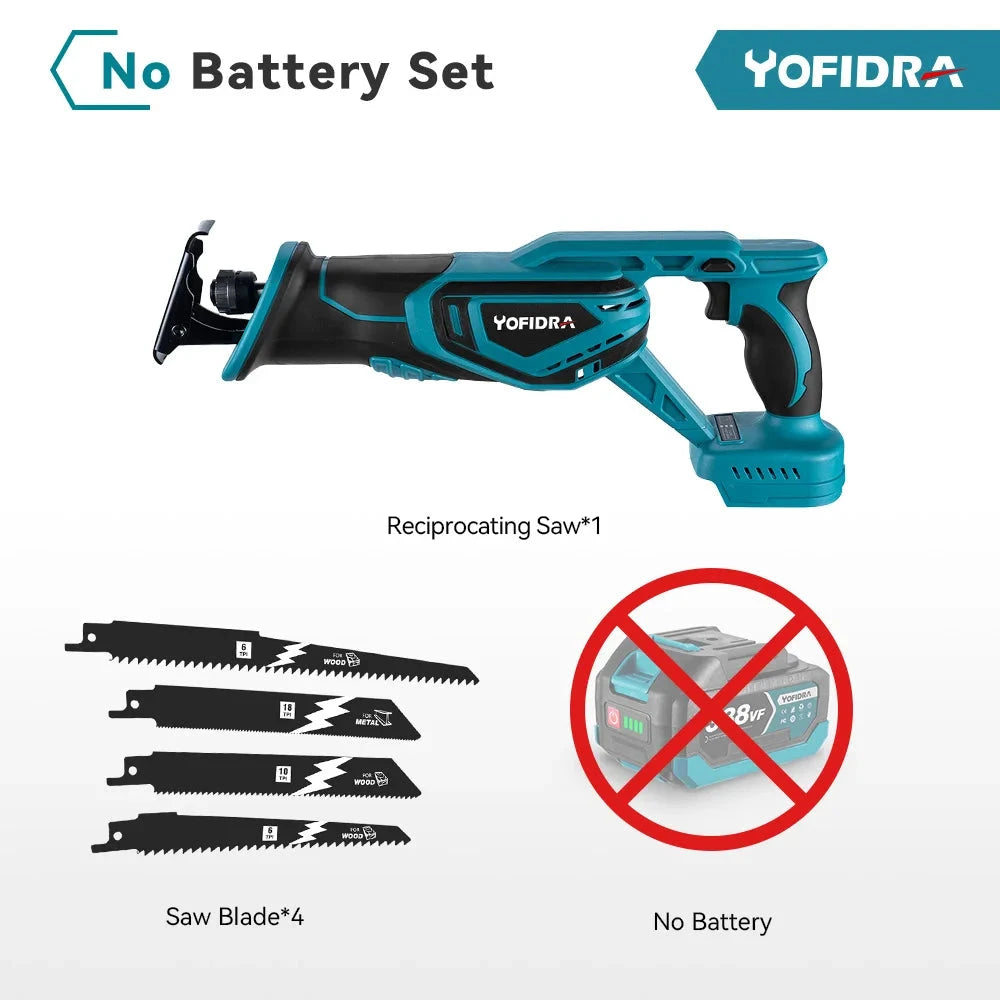 Yofidra Scie Sabre Brushless 3000 Tr Min Coupe Bois Métal 100 mm Pour Makita 18V Sans Batterie EU Allemagne