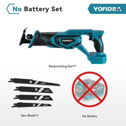 Yofidra Scie Sabre Brushless 3000 Tr Min Coupe Bois Métal 100 mm Pour Makita 18V - Manuzen