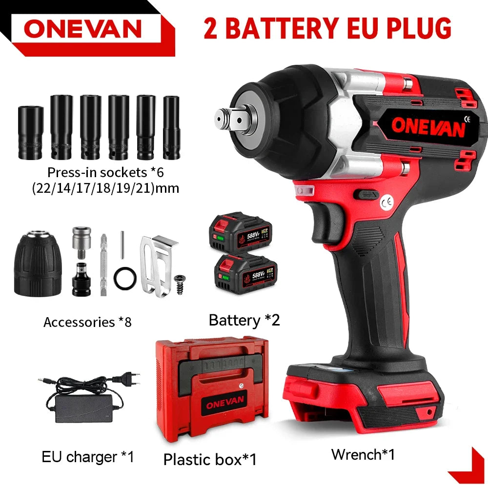 Onevan Clé À Chocs Brushless Couple 1800 Nm 3 Vitesses 1 2 Makita 18V 2 Battery-12Pcs set 1500 w 1800 nm 18v 2 3 vitesses 7700 ipm _Hi_chtgptapp_optimised_this_description-generator _Hi_chtgptapp_optimised_this_seo-meta-description _Hi_chtgptapp_optimised_this_seo-meta-title _Hi_chtgptapp_optimised_this_tags-generator _Hi_chtgptapp_optimised_this_title-generator batterie incluse boulons carré 1 clé à chocs compatible makita 18v couple élevé dévissage m12 m16 moteur brushless sans fil serrage