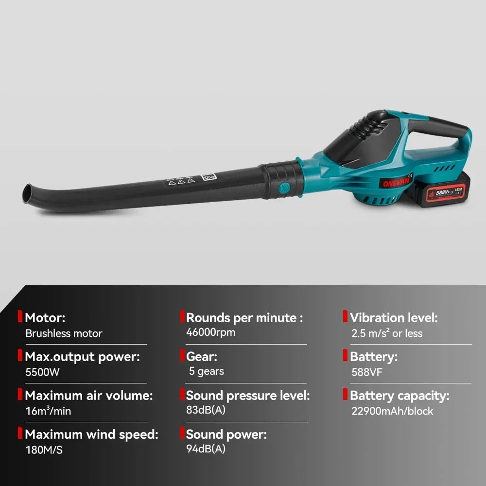 ONEVAN Souffleur Brushless 5500W Déblaiement Rapide Pour Makita 18V 18v 46000rpm 5 vitesses 5500w _Hi_chtgptapp_optimised_this_description-generator _Hi_chtgptapp_optimised_this_seo-meta-description _Hi_chtgptapp_optimised_this_seo-meta-title _Hi_chtgptapp_optimised_this_tags-generator _Hi_chtgptapp_optimised_this_title-generator batterie incluse bricolage brushless debit 16m3 déblaiement haute pression nettoyage pour makita sans fil souffleur vitesse élevée