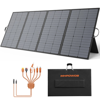 Panneau Solaire Portable MHPOWOS 400W Léger Et Étanche IP67 Campingcar