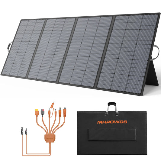 Panneau Solaire Portable MHPOWOS 400W Léger Et Étanche IP67 Campingcar