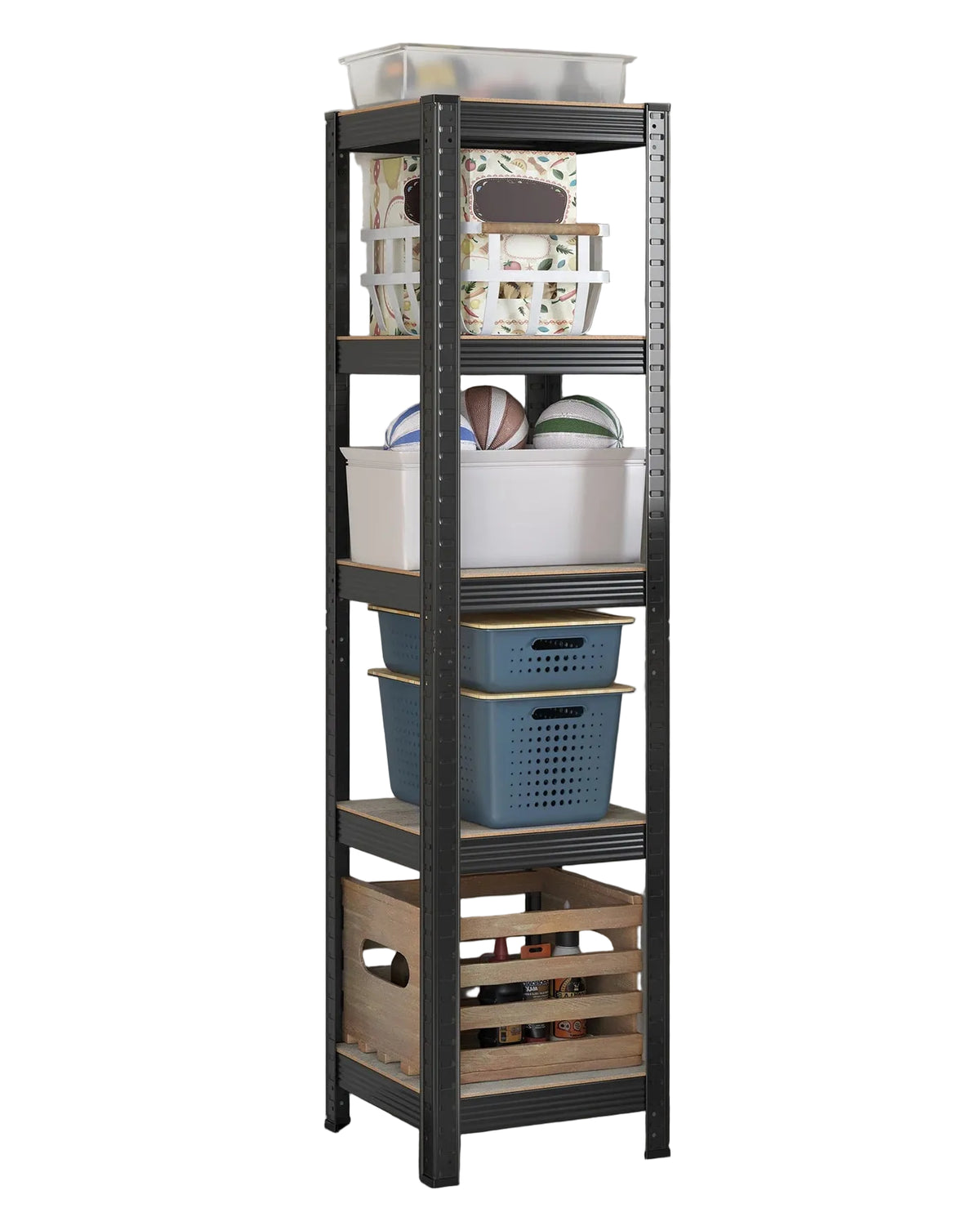 Étagère de rangement 5 niveaux – 37 × 37 × 150 cm