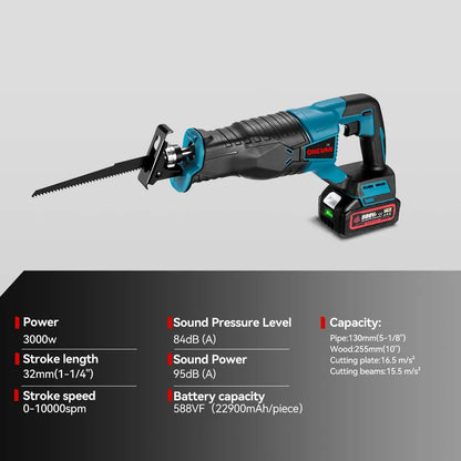 ONEVAN Scie Sabre Sans Fil 3000W 10000SPM Coupe Rapide Compatible Makita 18V 10000 spm 18v 2 batteries 3000w _Hi_chtgptapp_optimised_this_description-generator _Hi_chtgptapp_optimised_this_seo-meta-description _Hi_chtgptapp_optimised_this_seo-meta-title _Hi_chtgptapp_optimised_this_tags-generator _Hi_chtgptapp_optimised_this_title-generator batterie incluse bois certification ce compatible makita coupe bois coupe rapide poids 2kg profondeur 320mm sans fil scie alternative scie sabre