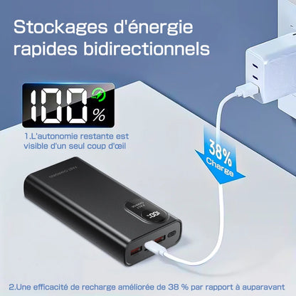 Batterie Externe 58800mAh Charge Rapide Pour 3 Appareils Voyage