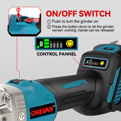 ONEVAN Meuleuse d’Angle 125 mm Brushless 3000 W Compatible Makita 18V 125 mm 18v 3000 w _Hi_chtgptapp_optimised_this_description-generator _Hi_chtgptapp_optimised_this_seo-meta-description _Hi_chtgptapp_optimised_this_seo-meta-title _Hi_chtgptapp_optimised_this_tags-generator _Hi_chtgptapp_optimised_this_title-generator abrasif batterie incluse bricolage à domicile brushless compatible makita disques à sabler disqueuse meuleuse d’angle moteur puissant onevan outil électrique sans fil vitesse variable