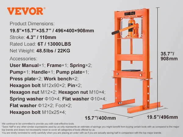 Presse Hydraulique Atelier 6 T Cadre H Pressage Précis Avec Plaques 6T Espagne 6 t _Hi_chtgptapp_optimised_this_description-generator _Hi_chtgptapp_optimised_this_seo-meta-description _Hi_chtgptapp_optimised_this_seo-meta-title _Hi_chtgptapp_optimised_this_tags-generator _Hi_chtgptapp_optimised_this_title-generator atelier cadre h ce outil hydraulique outillage professionnel plaques incluses pressage précis presse atelier presse hydraulique vevor