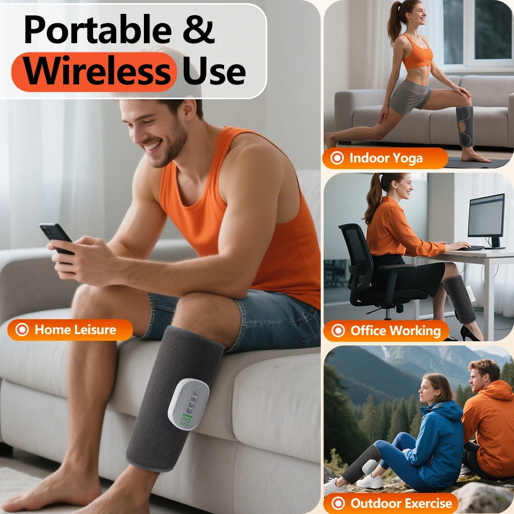 Masseur de mollets sans fil – compression d’air et chaleur