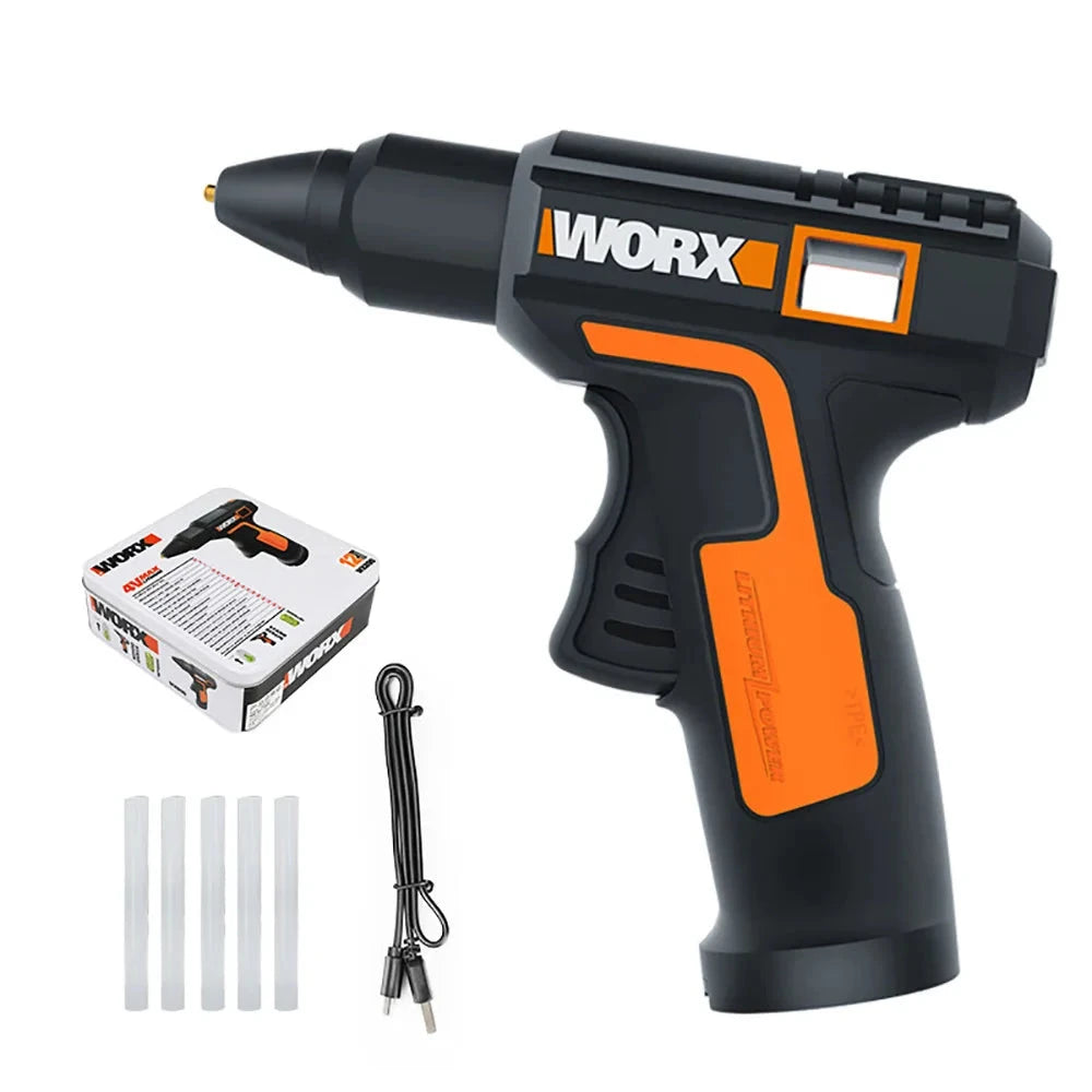 Worx WX890 Pistolet À Colle Sans Fil Chauffe Rapide Bâtons Standard 7 Mm WX890