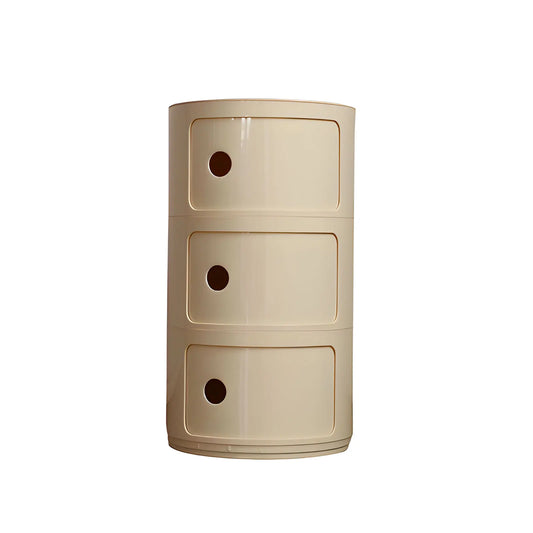 Motorsi Armoire Chevet Ronde 2 Ou 3 Niveaux Tiroir Rangement Chambre Salon