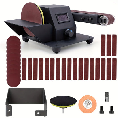 Ponceuse à bande et disque 350 W – kit 20 abrasifs
