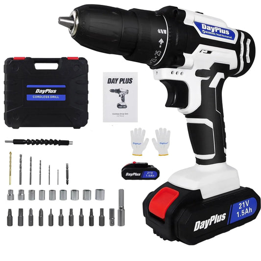 Perceuse À Percussion Sans Fil 21V Couple Élevé 2 Vitesses LED Drill 1 batterie blanche 2 vitesses 21v _Hi_chtgptapp_optimised_this_description-generator _Hi_chtgptapp_optimised_this_seo-meta-description _Hi_chtgptapp_optimised_this_seo-meta-title _Hi_chtgptapp_optimised_this_tags-generator _Hi_chtgptapp_optimised_this_title-generator batterie couple élevé dayplus led matériaux perceuse sans fil perceuse à percussion percussion perçage puissance