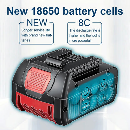 Batterie Waitley 6000mAh 18V Longue Autonomie Pour Bosch BAT609 Outils